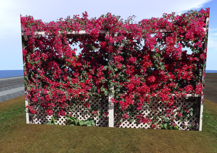 Second Life Marketplace Flower Overgrown Trellis Or Lattice Fence Awesome Copy Mod Looks Very Realistic 3444