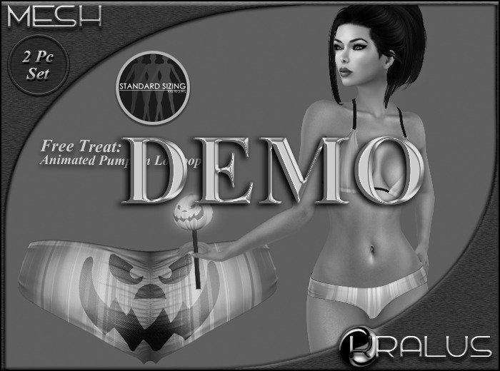 ::KRALUS:: Mesh : Pumpkin Butt Bikini : DEMO