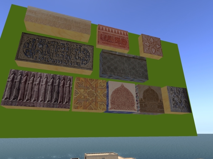 Islamic / Moorish Textures Carved Stucco and Tile