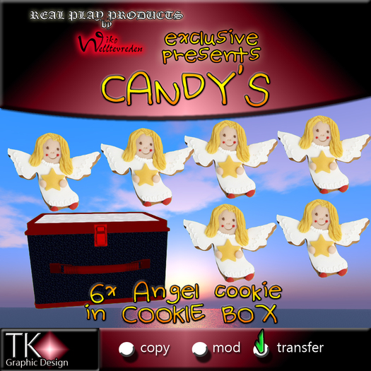 CANDYs * 6x Angel cookie in COOKIE BOX - Exclusive COOKIES * MANY DETAILS * YUMMY
