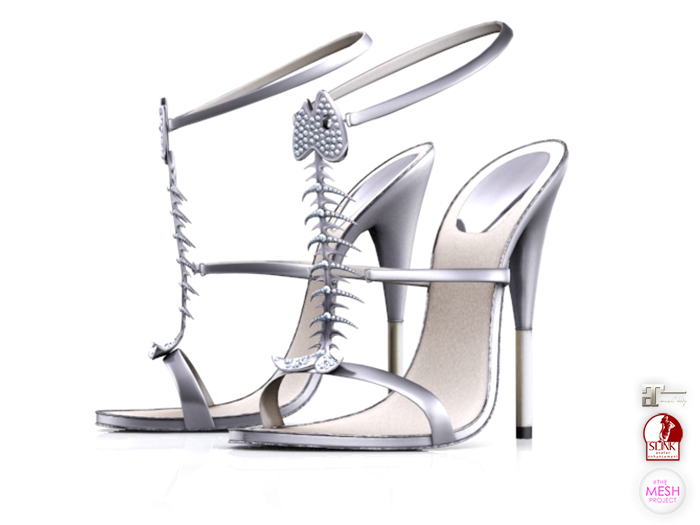 Garbaggio // Fishbone Sandals - Platinum