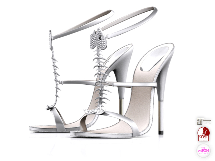 Garbaggio // Fishbone Sandals - White
