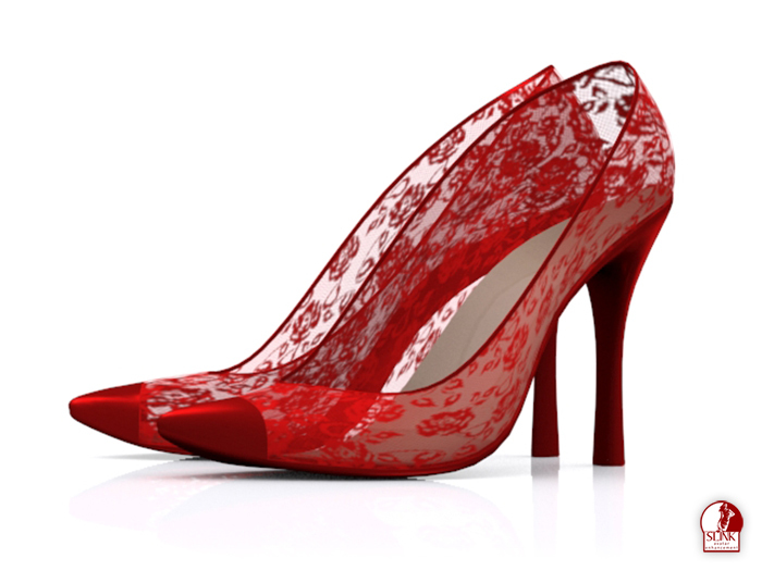 Garbaggio // Lace Pumps - Red