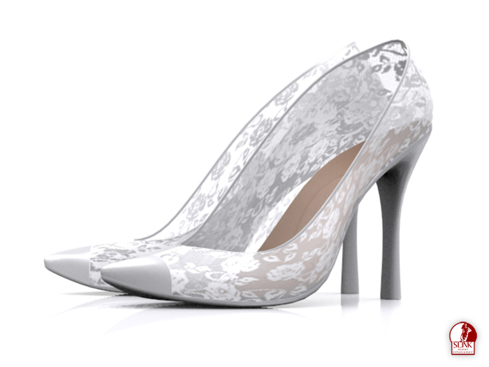 Garbaggio // Lace Pumps - White