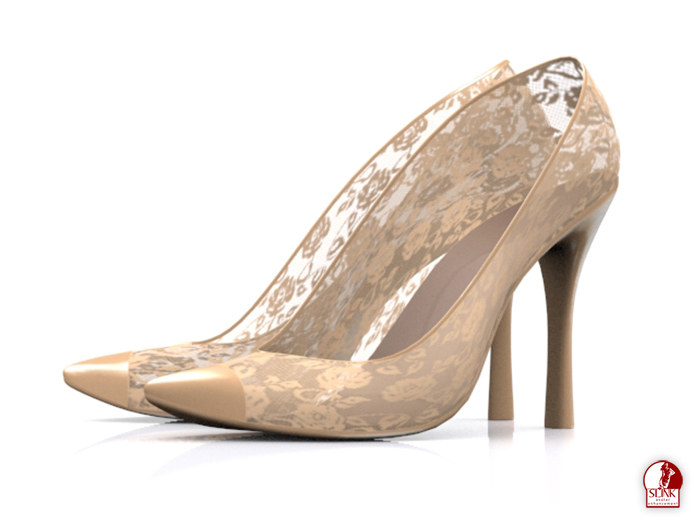 Garbaggio // Lace Pumps - Nude
