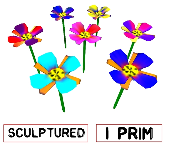 7 Sculptured flowers.