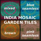 India mosaic garden tiles texture pack