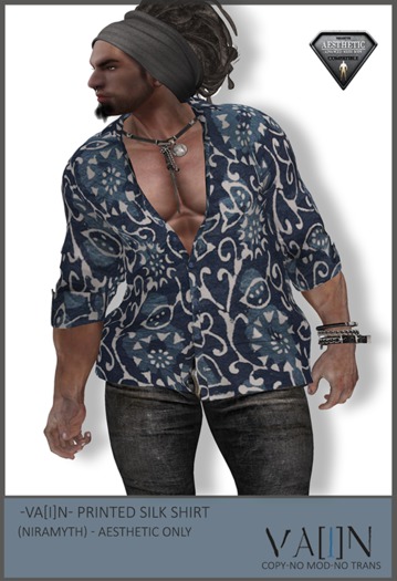 -Va[i]N- Printed Silk Shirt - DEMO