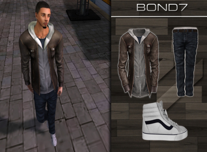 *BOND7* V-neck Longsleeve (Black)