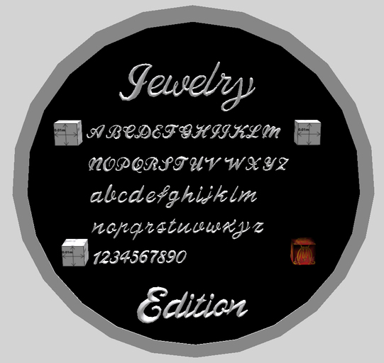 Written Alphabet JEWELRY Edition FULL PERM SCULPTMAPS