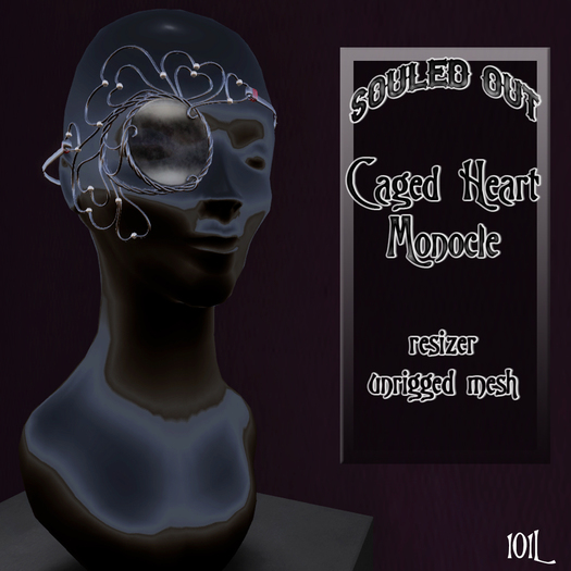 Souled Out Caged Hearts Monocle (Sizeable)