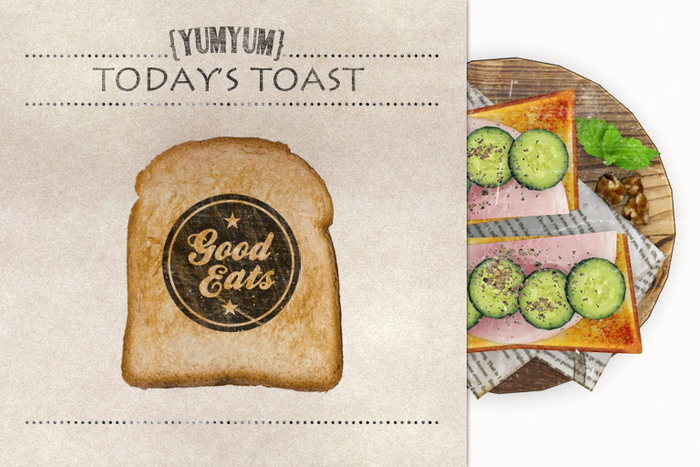 {yumyum}Today's toast (cucumber)