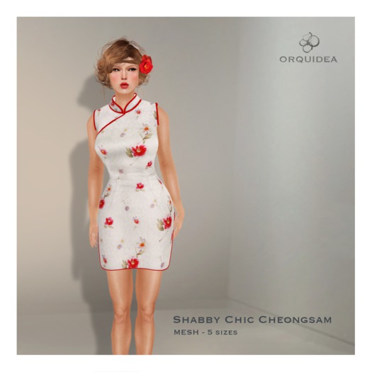 ORQUIDEA Shabby Chic Cheongsam - White MESH