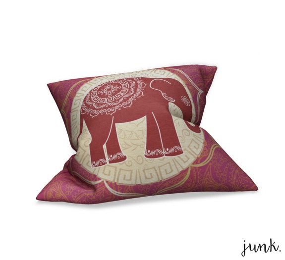 junk. oversized wall cushion. elephant.