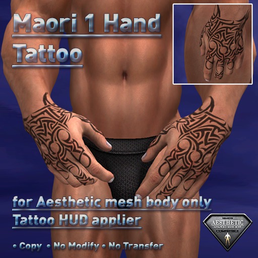 RS Maori1 Hand Tattoo for Aesthetic