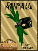 *Goddess* Druscilla Mesh Mask Bat Emerald