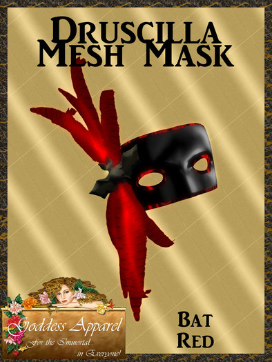 *Goddess* Druscilla Mesh Mask Bat Blue