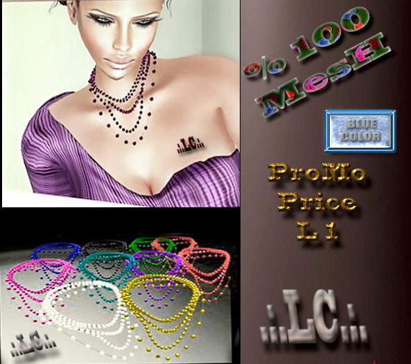 Mesh necklace .. ** BoOnBOon ** Designs *BLUE