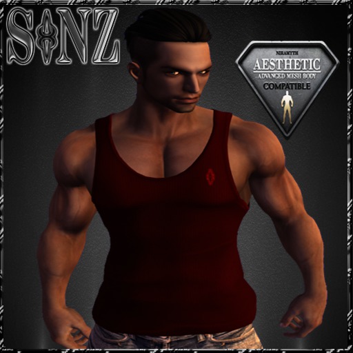 ~S1NZ~ Red Ribbed TankTop AESTHETIC