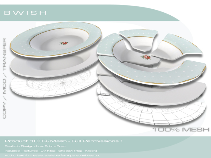 BWish - Plate and Broken Plate Set Mesh