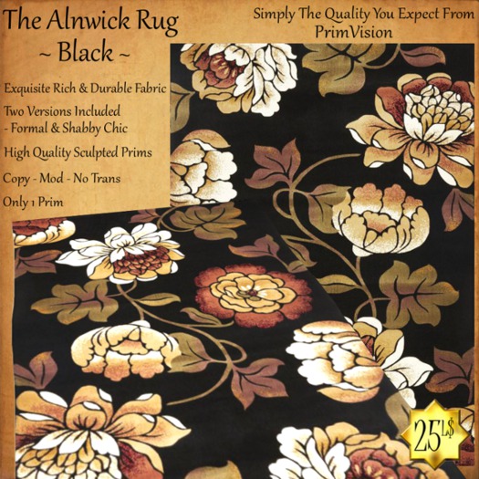 *PV* The Alnwick Rug - Black
