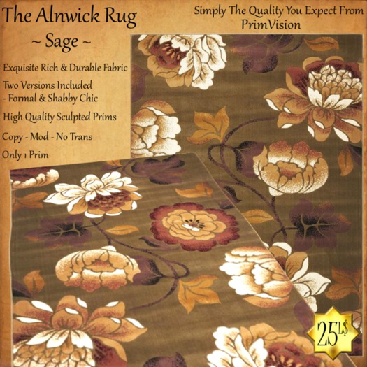 *PV* The Alnwick Rug - Sage
