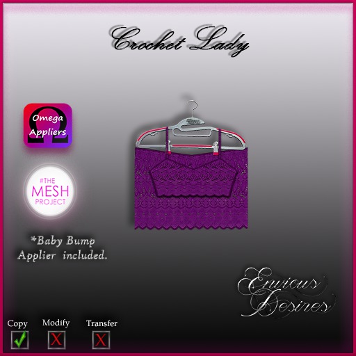 *E.D.*  Crochet Lady ~ Red ~ Shopping Tote
