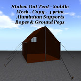 Staked Out Tent Saddle