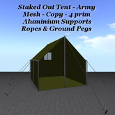 Staked Out Tent Army