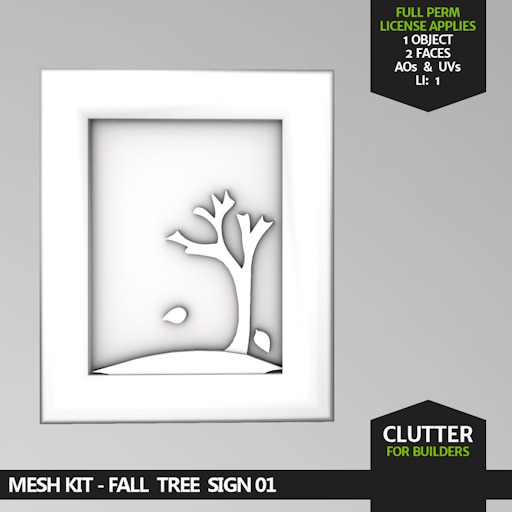 CLUTTER - Mesh Kit - Fall Tree Sign 01