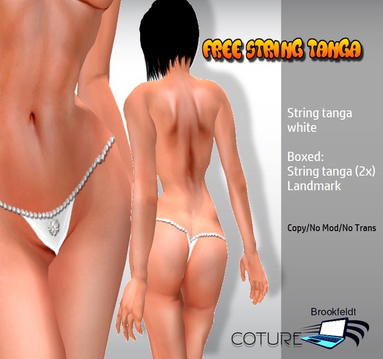 Free string tanga white