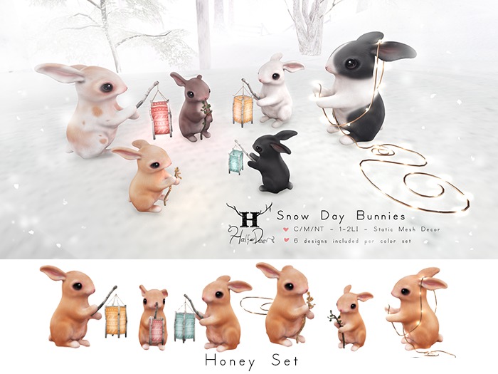 +Half-Deer+ Snow Day Bunnies [Honey]