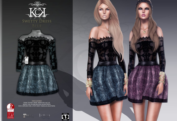 :::KC::: Sweety Dress Blue
