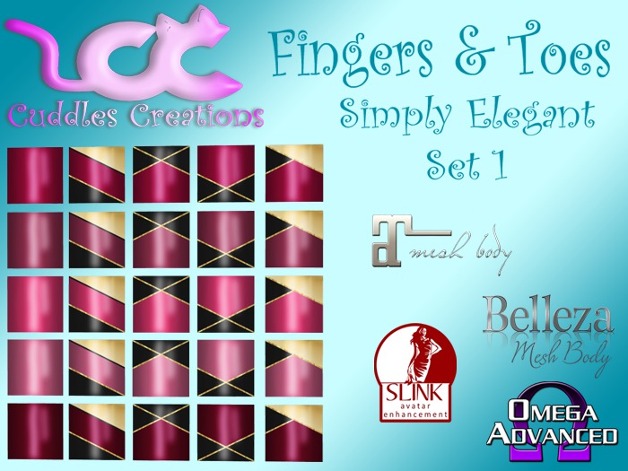 CC_Fingers & Toes - Simple Elegance set 1 (ADD to unpack)