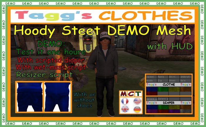 Tagg's Hoody Classic Meshed DEMO (with diaper, underwear)