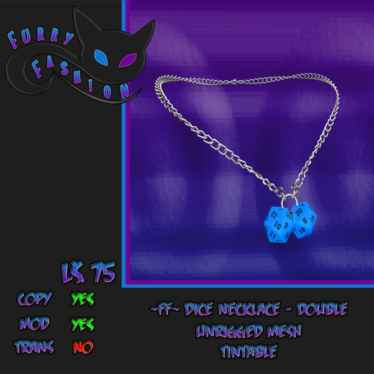 ~FF~ Dice Necklace Double