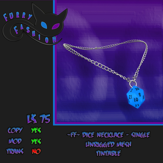 ~FF~ Dice Necklace Double