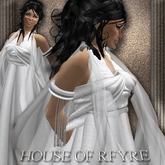 RFyre Patrician Women's Roman Toga for RP Role Playing, White