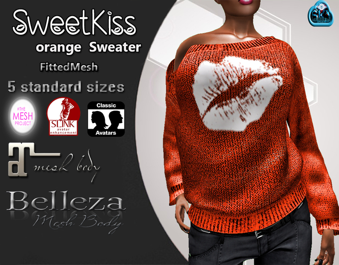 :::SweetKiss Sweater::::~Orange~