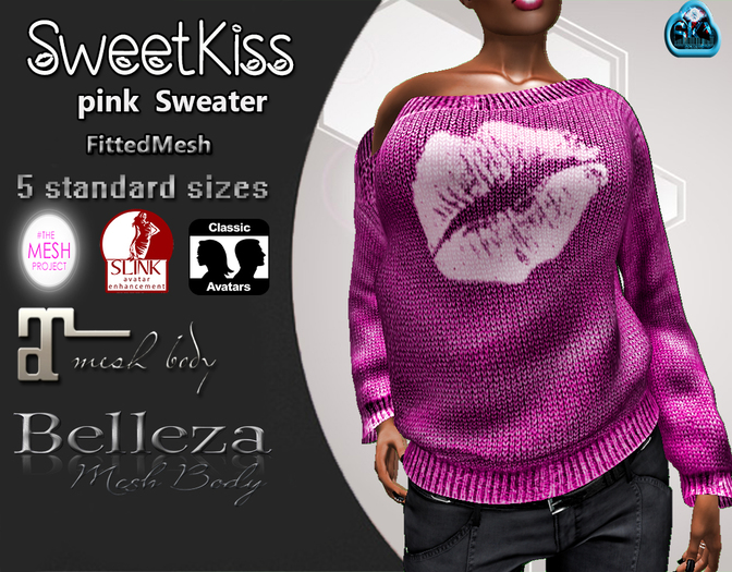:::SweetKiss Sweater::::~Pink~