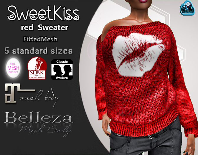 :::SweetKiss Sweater::::~Red~