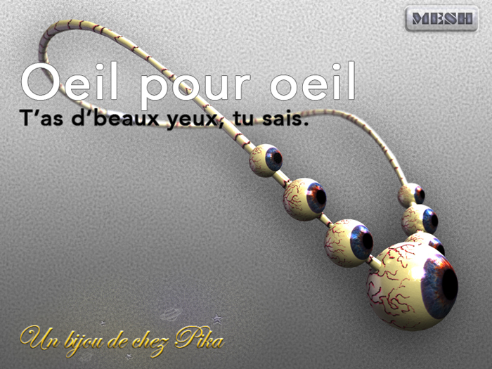 ChezPika - Collier oeil pour oeil