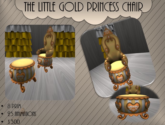 Gold Princess Chair - Animated