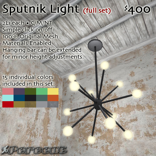 % Sputnik Lights (FULL SET) *MESH*