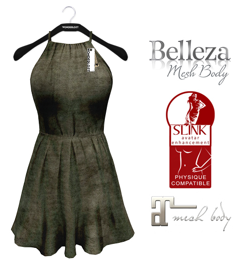 WONDERLOST - Velvet Dress - Gray 