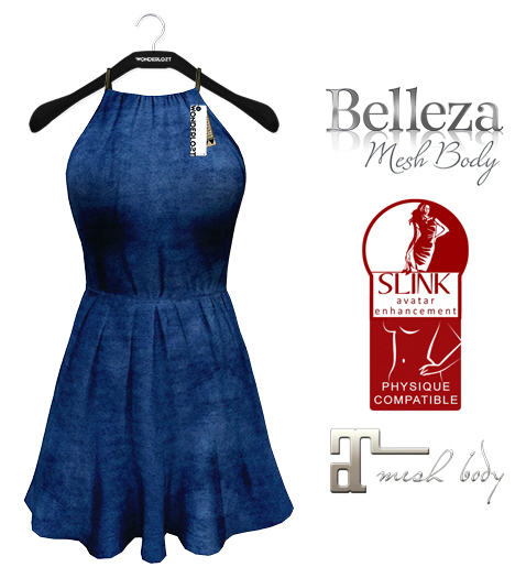 WONDERLOST - Velvet Dress - Blue 