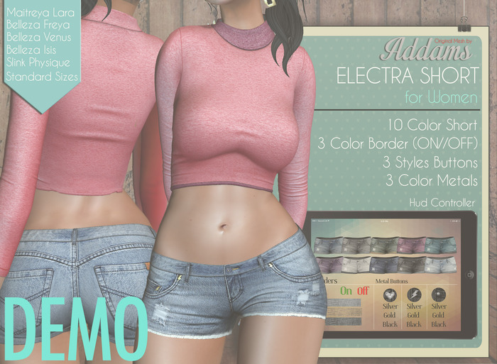 Addams // Electra Denim Short // DEMO
