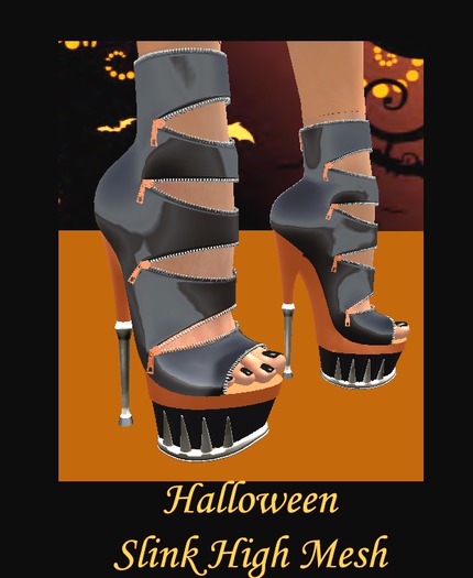 Halloween Slink High Mesh Heels-BOXED
