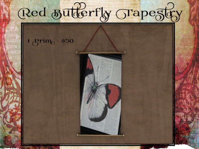 Butterfly Paper Art Red
