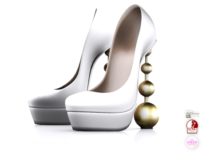 Garbaggio // Sphere Heels - White
